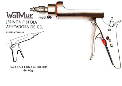 Jeringa aplicadora de gel, mod. AG 60 grs. S/IL