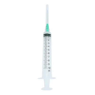 JERINGA CON AGUJA DESCARTABLE – 10 ML. – X1