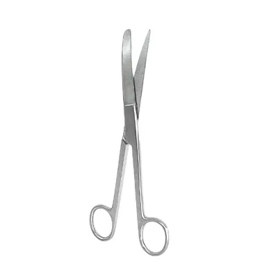 Tijera quirúrgica curva 17 cm., puntas roma/fina.