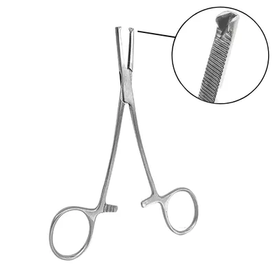 PINZA HEMOSTÁTICA MOSQUITO RECTA CON DIENTE RATÓN – 12,5 CM