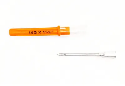 Aguja descartable. 14G x 1 1/2 » – 38 x 2,0 mm. – Caja x 100