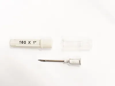 Aguja descartable 16G x 1 » – 25 x 1,6 mm. -Caja x 100