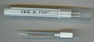 Aguja descartable 16G x 1 1/4 » – 32 x 1,6 mm. – Caja x 100