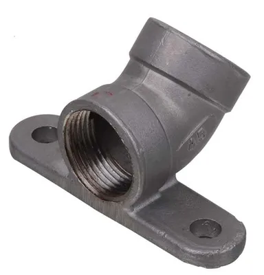 Soporte (codo) para pared, en acero inox. de 1/2 «- 45 grados