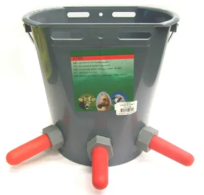 BALDE DE ALIMENTACIÓN OVALADO – 3 TETINAS PARA TERNEROS