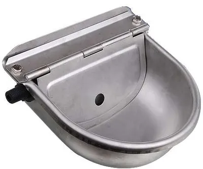 Bebedero tazón capacidad 2 lt. Acero Inoxidable con flotador. 1/2 «