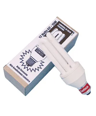 Lámpara fluorescente 12V -15 W Picana. Base rosca.