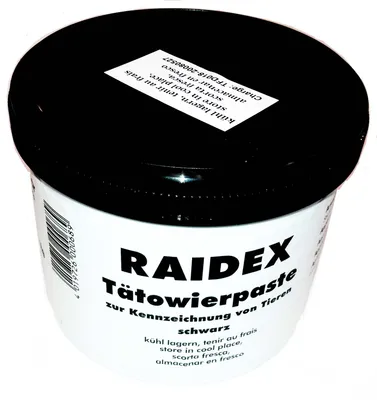 Pasta para tatuar RAIDEX. Pote 600 g., Negro