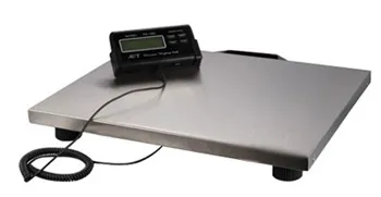 Balanza de piso electrónica. Capacidad 150 Kg., ac. Inox. 42 x 52 cm.