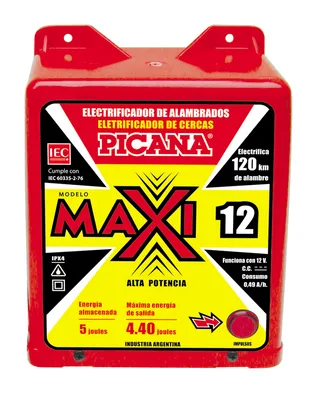Electrificador PICANA, modelo Maxi 12. A bateria 12V,  4,40 Joules
