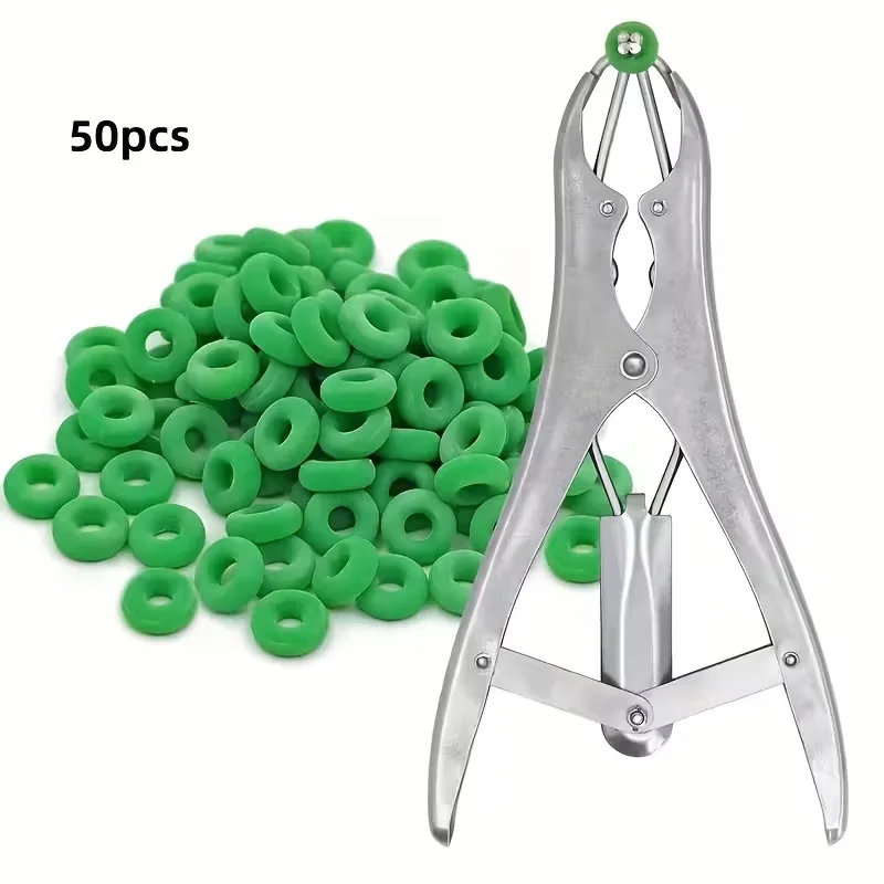 Pinza Castrador Descole de Corderos Metal + 50 Gomas